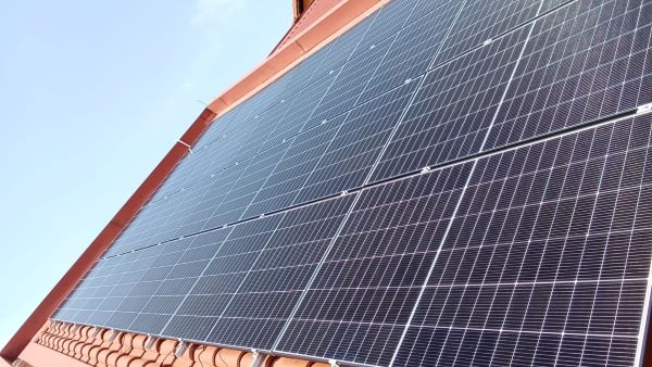 Solar panels on a roof